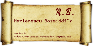 Marienescu Bozsidár névjegykártya